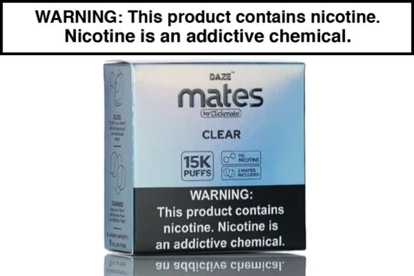 7 DAZE CLICKMATE MATES RECHARGE DISPOSABLE VAPE PODS - 15,000 PUFFS (2 PACK)