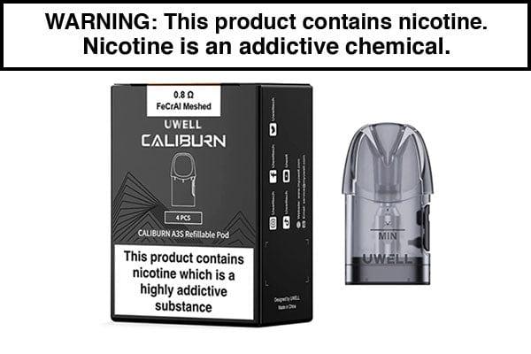Uwell Caliburn A3S Replacement Pods - $5.75 - Vapejuices