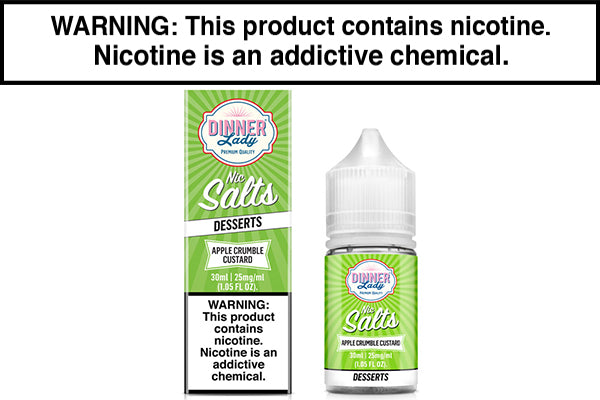 APPLE CRUMBLE CUSTARD BY DINNER LADY SALTS 30ML