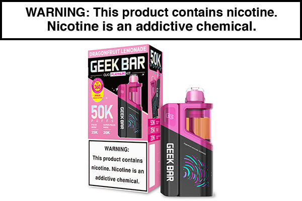 GEEK BAR CLIO PLATINUM DISPOSABLE VAPE KIT 50,000 PUFFS - $10 - Vapejuices