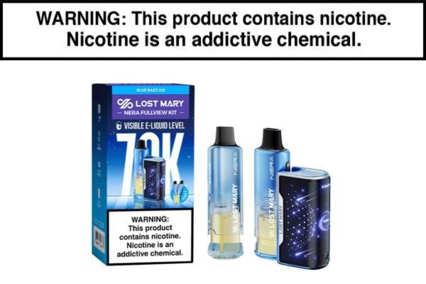 LOST MARY NERA FULLVIEW 70K DISPOSABLE FULL KIT  | $8.5 - Vapejuices