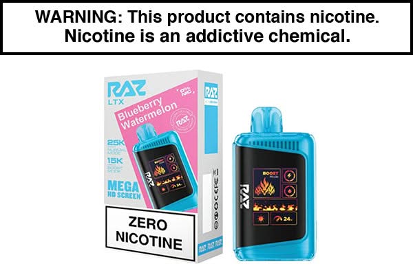 RAZ LTX 25K ZERO DISPOSABLE VAPE - $7.48 - Vapejuices